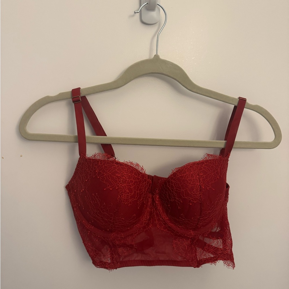 Victoria's Secret Red Lace Underwire Bra